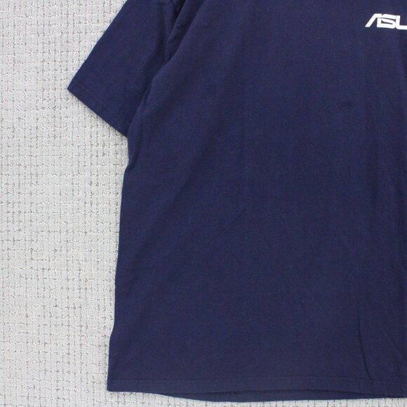 Vintage ASUS Shirt Mens XL Navy Blue Short Sleeve Innovative Solutions Y2k Rare - Picture 6 of 9